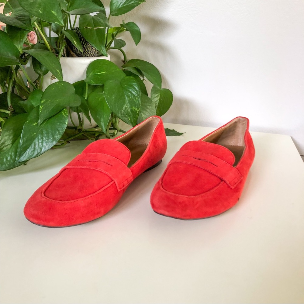J. Crew Genuine Suede Loafers in Red - Picture 3 of 11